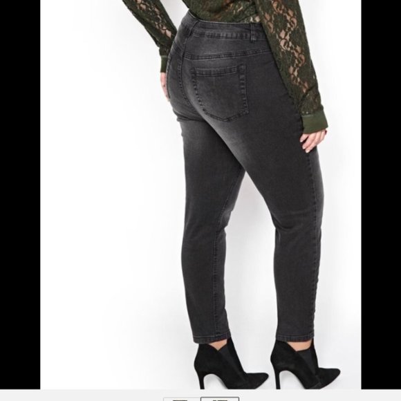 *Clearance* NWT Addition Elle Black Skinny Jeans Plus Size 16 12 - Picture 2 of 6